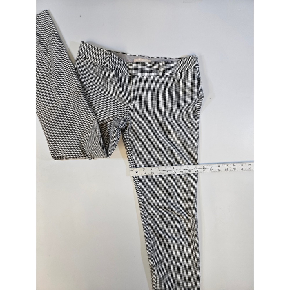Banana Republic Sloan Fit Pants Womens 6 Black White Houndstooth Slim Ankle - Picture 9 of 13